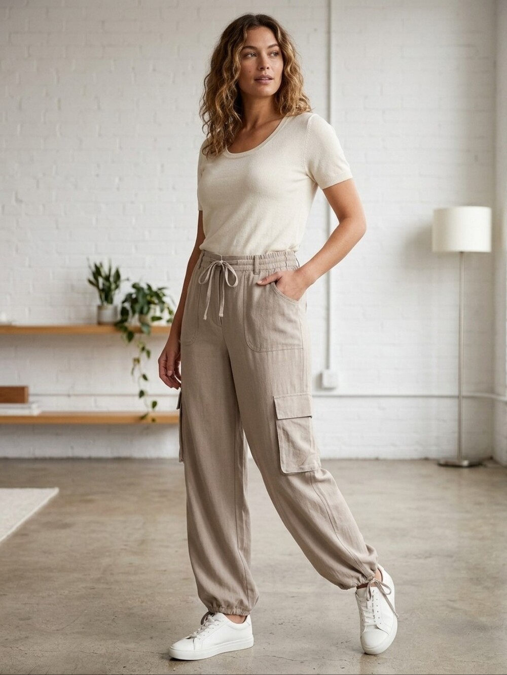 62. Sincerely Jules Tencil/rayon Cargos Sz M
